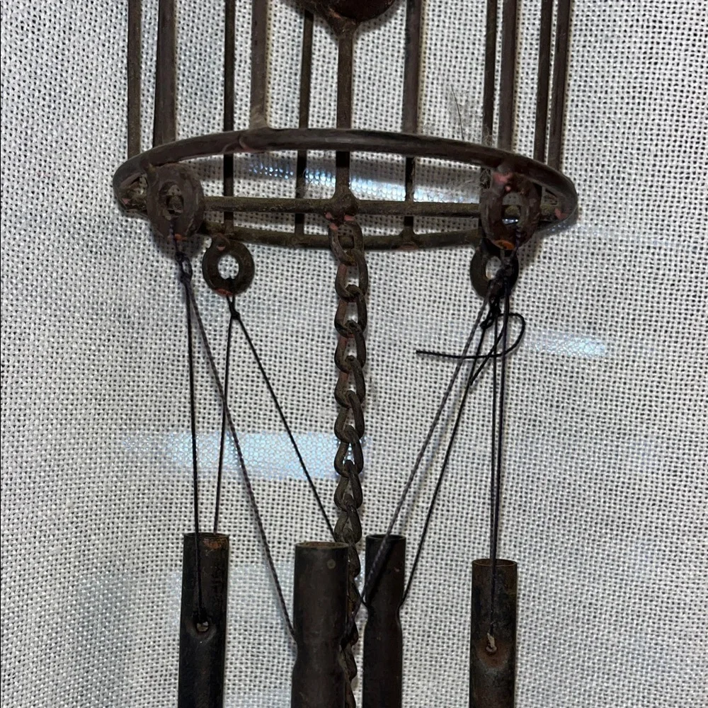 Rustic farmhouse Wind Chime with Birdcage Design